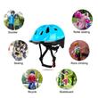 Casco da bicicletta per bambini, skateboard, equitazione, protezione per il mento, rete anti-insetti, con sistema di regolazione, taglia S/M (52-56 cm), EPS+PVC, West Biking, azzurro