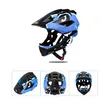 Casco de protección infantil, integral, bicicleta, scooter, monopatín, patines, sistema de ajuste, talla S (52-56 cm), EPS+PC, West Biking, azul