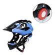 Casco de protección infantil, integral, bicicleta, scooter, monopatín, patines, sistema de ajuste, talla S (52-56 cm), EPS+PC, West Biking, azul