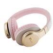 Auriculares Bluetooth inalámbricos Guess de piel sintética con logo 4G en rosa