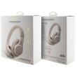 Auriculares Bluetooth inalámbricos Guess de piel sintética con logo 4G en rosa