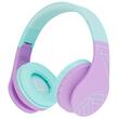 Auriculares inalámbricos PowerLocus para niños, P1, color verde azulado y morado