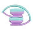 Auriculares inalámbricos PowerLocus para niños, P1, color verde azulado y morado