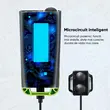 Ordenador multifuncional para bicicleta, inalámbrico, múltiples funciones incluyendo kilometraje, velocímetro, faro delantero LED para bicicleta con 4 modos de iluminación, luz delantera, linterna LED, bocina de 120 dB, pantalla LCD, batería recargable 2 x 2000 mAh