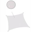 Tettuccio parasole quadrato, anelli in metallo, grigio chiaro, 5x5 m, Springos