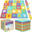 Tappeto in schiuma per bambini, EVA multicolore, motivo alfabeto, 172x172x1 cm, Springos