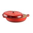 Pentola con coperchio, ghisa smaltata, rossa, 2,5 L, Perfect Home