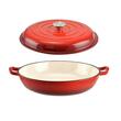 Pentola con coperchio, ghisa smaltata, rossa, 2,5 L, Perfect Home