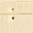 Portagioie, MDF, pelle ecologica e velluto, crema e rosa, con specchio, 17,5x14x12,5 cm, Springos