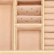 Portagioie, MDF, pelle ecologica e velluto, crema e rosa, con specchio, 17,5x14x12,5 cm, Springos