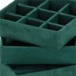 Portagioie, velluto, verde, 12x12x12 cm, Springos