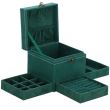 Portagioie, velluto, verde, 12x12x12 cm, Springos