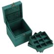 Portagioie, velluto, verde, 12x12x12 cm, Springos