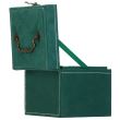 Portagioie, velluto, verde, 12x12x12 cm, Springos