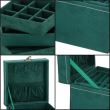 Portagioie, velluto, verde, 12x12x12 cm, Springos