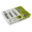 Organizer estensibile per posate Bianco/Verde - Joseph&amp;Joseph