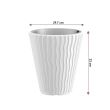  Vaso da fiori decorativo, rotondo, grigio, 29,7x33 cm, Sandy