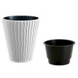  Vaso da fiori decorativo, rotondo, bianco, 29,7x33 cm, Sandy