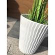  Vaso da fiori decorativo, rotondo, bianco, 29,7x33 cm, Sandy
