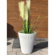  Vaso da fiori decorativo, rotondo, bianco, 29,7x33 cm, Sandy