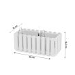 Fioriera decorativa, supporto in metallo, sistema di irrigazione, grigio, 38x18x16,2 cm, Boardee Fencycase W