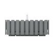 Fioriera decorativa, supporto in metallo, sistema di irrigazione, grigio, 38x18x16,2 cm, Boardee Fencycase W