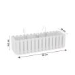 Fioriera decorativa, supporto in metallo, sistema di irrigazione, bianco, 58x18x16,2 cm, Boardee Fencycase W
