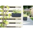 Jardinera decorativa, soporte de metal, sistema de riego, antracita, 58x18x16,2 cm, Boardee Fencycase W