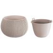 Vaso da fiori decorativo, rotondo, marrone, 29x19,5 cm, Splofy Bowl