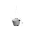 Vaso decorativo con catena, rotondo, antracite, 24,3x16 cm, Ratolla Round WS