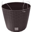 Vaso decorativo con catena, rotondo, marrone, 25,6x21,9 cm, Rato Round WS
