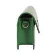 Borsa a tracolla e busta Rue Parisienne Paola, pregiata pelle naturale, verde, tracolla removibile, accessori argento