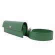 Borsa a tracolla e busta Rue Parisienne Paola, pregiata pelle naturale, verde, tracolla removibile, accessori argento