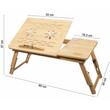 Laptop table, Artool, foldable, wood, natural, 60x30x37 cm
