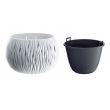  Vaso da fiori decorativo, rotondo, bianco, 37x21,8 cm, Sandy Bowl