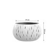  Vaso da fiori decorativo, rotondo, bianco, 37x21,8 cm, Sandy Bowl