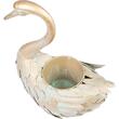 Garden decoration, MagicHome, metallic, goose, with flower pots, golden, 37x19x43 cm