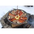 Disco grill, in ghisa, tipo grill, con gambe e gancio, 50 cm, Barbeque