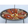 Disco grill, in ghisa, tipo grill, con gambe e gancio, 50 cm, Barbeque