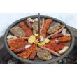 Disco grill, in ghisa, tipo grill, con gambe e gancio, 50 cm, Barbeque
