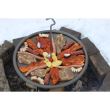 Disco grill, in ghisa, tipo grill, con gambe e gancio, 50 cm, Barbeque