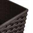 Vasi da fiori, Prosperplast, Rato Low, quadrati, simil rattan, marrone, 22,3x22,3x22,8 cm