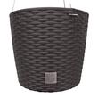 Vaso decorativo con catena, Prosperplast, Rato Round, rotondo, marrone, 25,6x21,9 cm