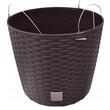 Vaso decorativo con catena, Prosperplast, Rato Round, rotondo, marrone, 25,6x21,9 cm