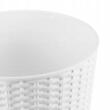 Flower pots, Prosperplast, Rato Tubus, tall round, 15 L, imitation rattan, white, 25x47.6 cm