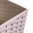 Flower pots, Prosperplast, Rato Low, square, 32 L, imitation rattan, brown, 32x32x32.5 cm