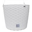 Vaso decorativo con catena, Prosperplast, Rato Round, rotondo, bianco, 25,6x21,9 cm