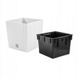 Flower pots, Prosperplast, Rato Low, square, 32 L, imitation rattan, white, 32x32x32.5 cm