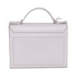 Borsa a spalla Rue Parisienne Paris, pelle pregiata naturale, grigio ghiaccio, accessori dorati, tracolla removibile