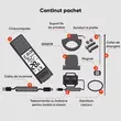 3-in-1-Fahrradcomputer, multifunktionaler kabelloser Digitalcomputer, LED-Fahrradscheinwerfer mit 3 Beleuchtungsmodi, 120-dB-Hupe, 450 Lumen, 2000-mAh-Akku, LCD-Display, Lenkerhalterung